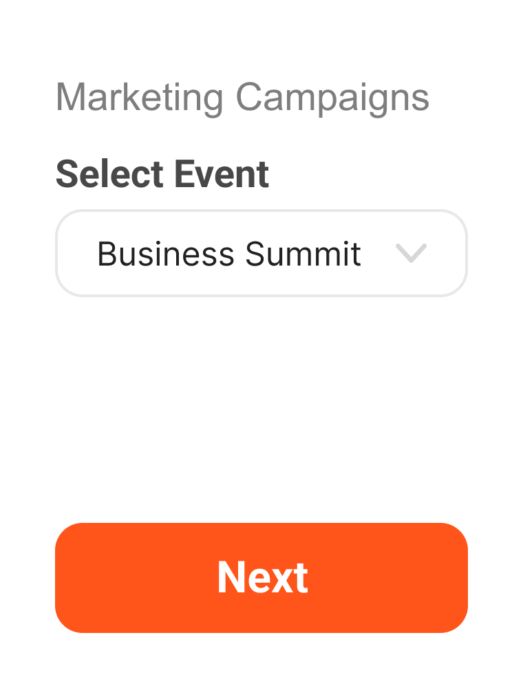 Marketing campaigns — select event